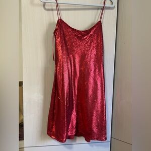 Brand new Zara sparkle red dress size small